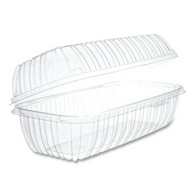 Dart DCCC99HT1 Showtime Clear Hinged Containers, Hoagie Container, 29.9 oz, 5.1 x 9.9 x 3.5, Clear, Plastic, 100/Bag 2 Bags/Carton