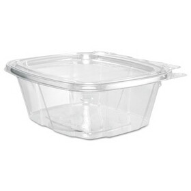 Dart DCCCH16DEF ClearPac SafeSeal Tamper-Resistant/Evident Containers, Flat Lid, 16 oz, 4.9 x 2.5 x 5.5, Clear, Plastic, 100/Bag, 2 Bags/CT