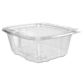 Dart DCCCH32DEF ClearPac SafeSeal Tamper-Resistant, Tamper-Evident Containers, Flat Lid, 32 oz, 6.4 x 2.6 x 7.1, Clear, 100/Bag, 2 Bags/CT