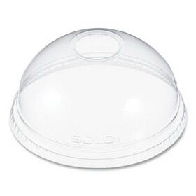 Solo Cup Company DCCDLR626CT Ultra Clear Dome Cold Cup Lids, Fits 16 oz to 24 oz Cups, PET, Clear, 1,000/Carton