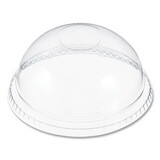 Dart DCCDNR662 Plastic Dome Lid, No-Hole, Fits 9 oz to 22 oz Cups, Clear, 100/Sleeve, 10 Sleeves/Carton