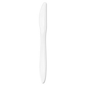 Dart DCCK6BW Style Setter Mediumweight Plastic Knives, White, 1000/carton