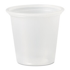 Dart DCCP125N Polystyrene Portion Cups, 1.25 oz, Translucent, 2,500/Carton