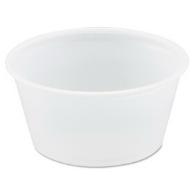 SOLO Cup DCCP200N Polystyrene Portion Cups, 2oz, Translucent, 250/bag, 10 Bags/carton