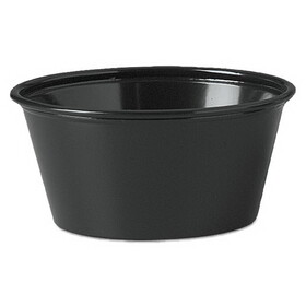 Solo Cup Company DCCP325BLK Polystyrene Portion Cups, 3.25 oz, Black, 250/Bag, 10 Bags/Carton