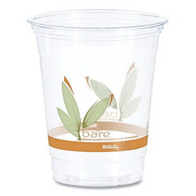 SOLO Cup DCCRTP12BARECT Bare Eco-Forward Rpet Cold Cups, 12-14 Oz, Clear, 50/pack, 1000/carton