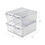 Deflect-O DEF350301 Desk Cube, With Four Drawers, Clear Plastic, 6 X 7-1/8 X 6, Price/EA