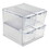 Deflect-O DEF350301 Desk Cube, With Four Drawers, Clear Plastic, 6 X 7-1/8 X 6, Price/EA