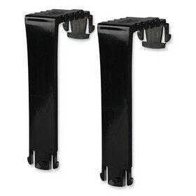 Deflecto DEF391404 Two Break-Resistant Plastic Partition Brackets, For 2.63 to 4.13 Wide Partition Walls, Black, 2/Pack