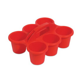 deflecto DEF39509RED Little Artist Antimicrobial Six-Cup Caddy, Red