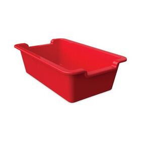 deflecto DEF39510RED Antimicrobial Rectangle Storage Bin, Red
