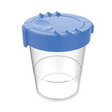 deflecto DEF39515BLU Antimicrobial No Spill Paint Cup, 3.46 w x 3.93 h, Blue