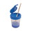 deflecto DEF39515BLU Antimicrobial No Spill Paint Cup, 3.46 w x 3.93 h, Blue, Price/EA