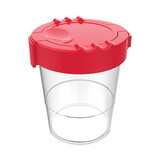 deflecto DEF39515RED Antimicrobial No Spill Paint Cup, 3.46 w x 3.93 h, Red