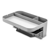 deflecto DEF400002 Standing Desk Large Desk Organizer, Two Sections, 9 x 6.17 x 3.5, Gray