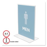 DEFLECTO CORPORATION DEF69101 Classic Image Stand-Up Double-Sided Sign Holder, Plastic, 5 X 7 Insert, Clear