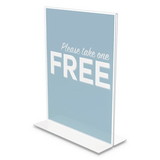 Deflecto 69201-VP Classic Image Stand-Up Double-Sided Sign Holder, 8 1/2