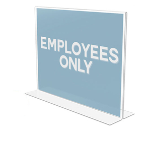 Deflecto DEF69301 Classic Image Double-Sided Sign Holder, 11 x 8.5 Insert, Clear
