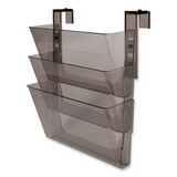 Deflect-O DEF73502RT Three-Pocket File Partition Set With Brackets, Letter, Smoke