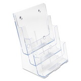 Deflect-O DEF77301 Multi Compartment Docuholder, 3 Compartments, 9 1/2w X 6 1/4d X 12 5/8h, Clear