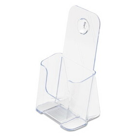 Deflecto DEF77501 DocuHolder for Countertop/Wall-Mount, Leaflet Size, 4.25w x 3.25d x 7.75h, Clear