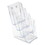 Deflecto DEF77701 4-Compartment DocuHolder, Leaflet Size, 4.88w x 6.13d x 10h, Clear, Price/EA