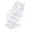 Deflecto DEF77701 4-Compartment DocuHolder, Leaflet Size, 4.88w x 6.13d x 10h, Clear, Price/EA