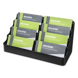 Deflect-O DEF90804 Recycled Business Card Holder, Holds 400 2 X 3 1/2 Cards, Eight-Pocket, Black