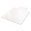 DEFLECTO CORPORATION DEFCM11112 Economat Occasional Use Chair Mat For Low Pile, 36 X 48 W/lip, Clear, Price/EA