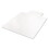 DEFLECTO CORPORATION DEFCM11232 Economat Occasional Use Chair Mat For Low Pile, 45 X 53 W/lip, Clear, Price/EA