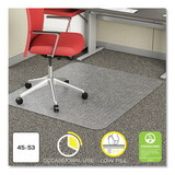 Deflecto CM11242COM EconoMat Occasional Use Chair Mat for Low Pile Carpet, 45 x 53, Rectangular, Clear