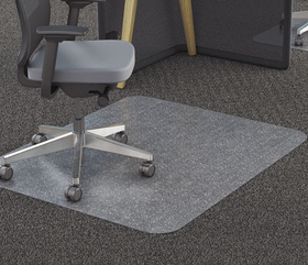 Deflecto DEFCM11242PC All Day Use Chair Mat - All Carpet Types, 45 x 53, Rectangle, Clear