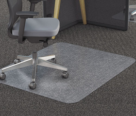 Deflecto DEFCM11442FPC All Day Use Chair Mat - All Carpet Types, 46 x 60, Rectangle, Clear