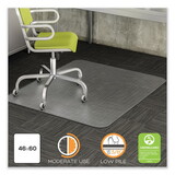 Deflecto CM13443FCOM DuraMat Moderate Use Chair Mat, Low Pile Carpet, Roll, 46 x 60, Rectangle, Clear