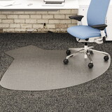 Deflecto DEFCM14003K SuperMat Frequent Use Chair Mat, Medium Pile Carpet, 60 x 66, Workstation, Clear