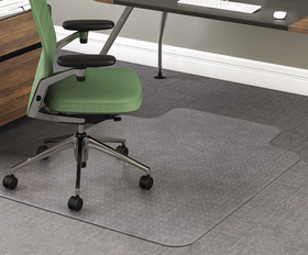 Deflecto DEFCM15113 RollaMat Frequent Use Chair Mat, Med Pile Carpet, Flat, 36 x 48, Lipped, Clear