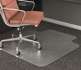 Deflecto DEFCM15233 RollaMat Frequent Use Chair Mat, Med Pile Carpet, Flat, 45 x 53, Wide Lipped, Clear