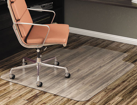 Deflecto DEFCM21112 EconoMat All Day Use Chair Mat for Hard Floors, Flat Packed, 36 x 48, Lipped, Clear
