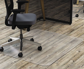 Deflecto DEFCM21242PC All Day Use Chair Mat - Hard Floors, 45 x 53, Rectangle, Clear