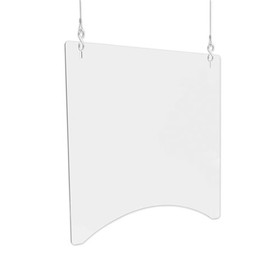 deflecto DEFPBCHA2424 Hanging Barrier, 23.75" x 23.75", Acrylic, Clear, 2/Carton