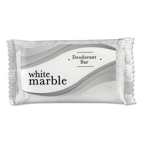 White Marble DIA00184A Individually Wrapped Deodorant Bar Soap, White, .75oz Bar, 1000/carton