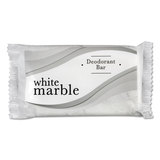 White Marble DIA00194A Individually Wrapped Deodorant Bar Soap, White, 1.5oz Bar, 500/carton