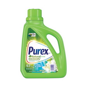 Purex DIA01120CT Ultra Natural Elements HE Liquid Detergent, Linen and Lilies, 75 oz Bottle, 6/Carton
