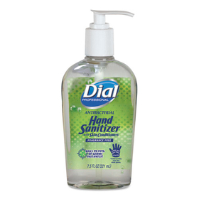 Dial Professional DIA01585EA Antibacterial with Moisturizers Gel Hand Sanitizer, 7.5 oz, Pump Bottle, Fragrance-Free