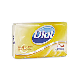 Dial DIA02401 Individually Wrapped Antibacterial Soap, Pleasant, Gold, 4oz Bar, 72/carton