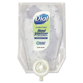 Dial Professional DIA12258CT Antibacterial Gel Hand Sanitizer Refill for Versa Dispenser, Fragrance-Free, 15 oz, 6/Carton