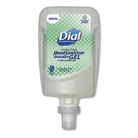 Dial Professional DIA16706 Antibacterial Gel Hand Sanitizer Refill for FIT Manual Dispenser, 1.2 L, Fragrance-Free, 3/Carton