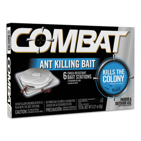 Combat DIA45901 Combat Ant Killing System, Child-Resistant, Kills Queen and Colony, 6/Box