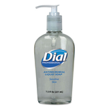 Dial Professional DIA82834 Antimicrobial Soap For Sensitive Skin, 7.5oz Decor Pump Bottle, 12/carton