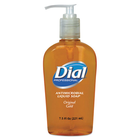 Dial Professional DIA84014EA Gold Antibacterial Liquid Hand Soap, Floral, 7.5 oz Pump